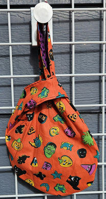 Large Knot Tote - Halloween Buttons