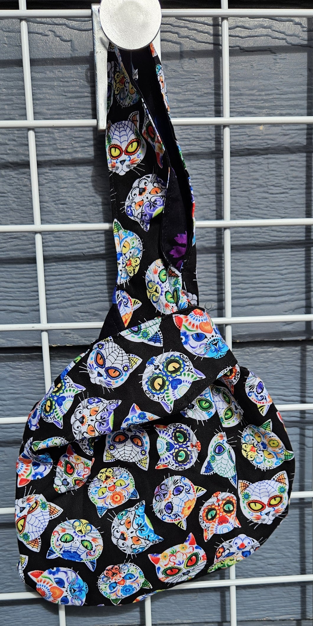 Large Knot Tote - Sugar Skull Cats