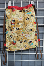 Load image into Gallery viewer, Cotton Drawstring Tote - Pirate Map