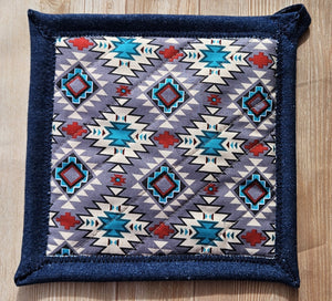 Pot Holders - Grey Southwest