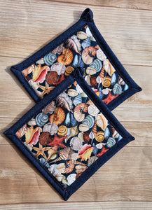 Pot Holders - Seashells