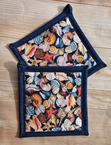 Pot Holders - Seashells