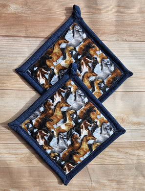 Pot Holders - Wild Horses