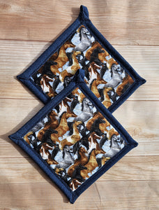Pot Holders - Wild Horses