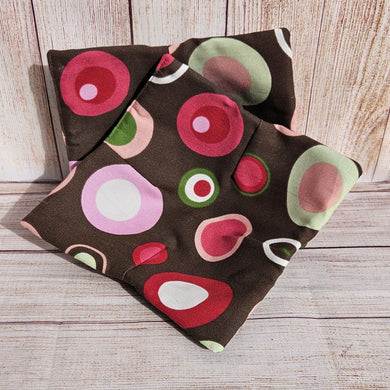 Bowl Cozies - Brown and Pink Circles