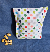 Load image into Gallery viewer, Reusable Popcorn Bag - Large Polka Dots