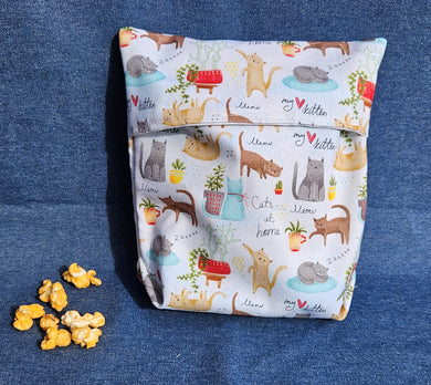 Reusable Popcorn Bag - Cat's Tails