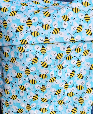 Reusable Popcorn Bag - Blue Bees