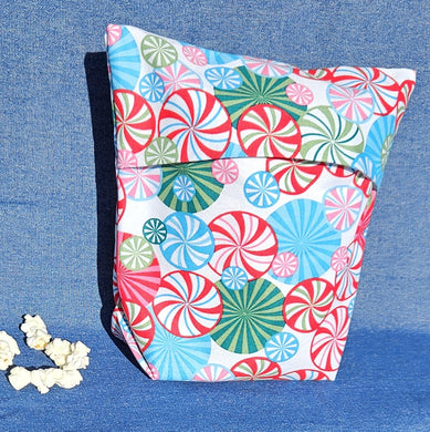 Reusable Popcorn Bag - Christmas Candy