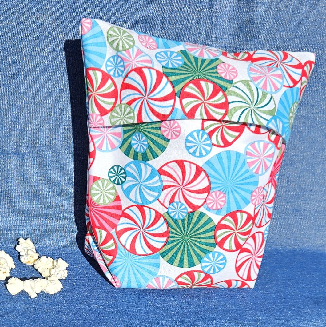 Reusable Popcorn Bag - Christmas Candy