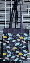 Load image into Gallery viewer, Large Market Tote with Pocket - Umbrellas