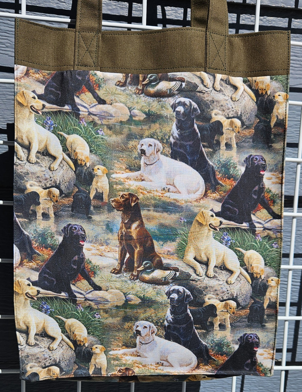 Large Market Tote with Pocket - Who's a Good Boy?