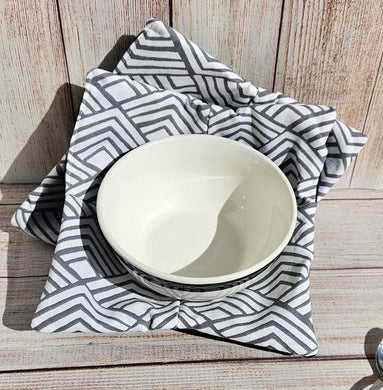 Bowl Cozies - Grey Geometric