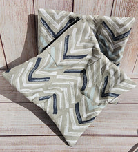 Load image into Gallery viewer, Bowl Cozies - Navy/Tan Chevron