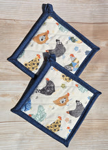 Load image into Gallery viewer, Pot Holders - Calico Chickens