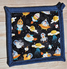 Load image into Gallery viewer, Pot Holders - Chickens in Space