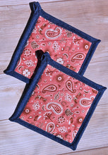 Load image into Gallery viewer, Pot Holders - Pink Desert Bandana
