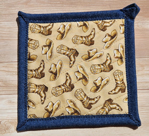 Pot Holders - Cowboy Boots and Hats