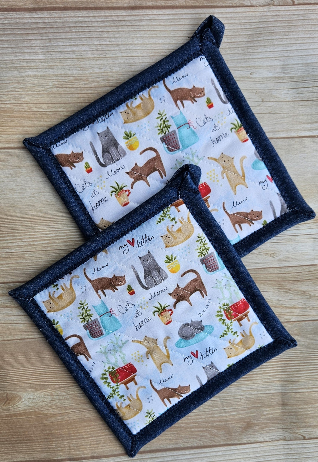 Pot Holders - Cats and Plants