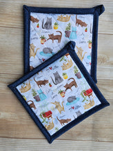Load image into Gallery viewer, Pot Holders - Cats and Plants