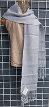 Load image into Gallery viewer, Handwoven Scarf - Blue Grey Wool