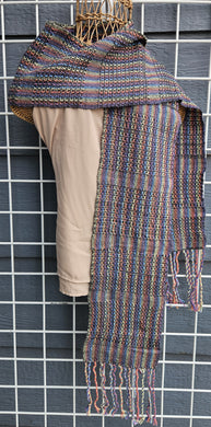 Handwoven Scarf - Multi-Stripe Wool