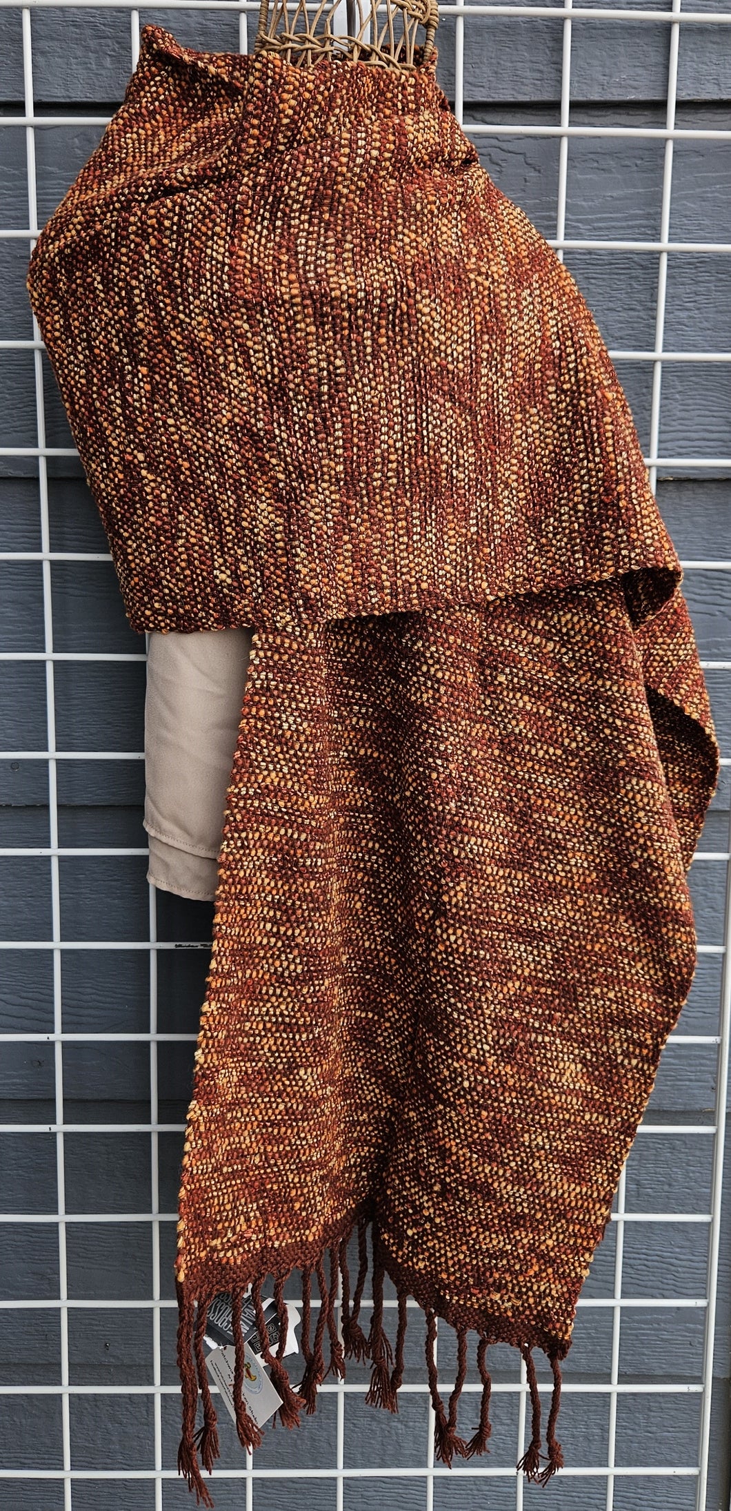 Handwoven Ruan - Brown and Gold Wool