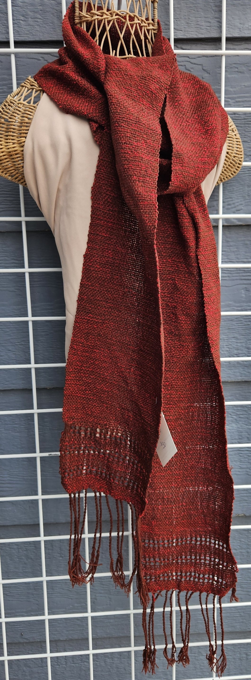 Handwoven Scarf - Rust