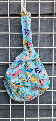 Large Knot Tote - Rainbow Dogs