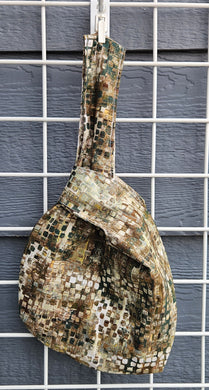 Large Knot Tote - Green & Brown Abstracts
