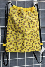 Load image into Gallery viewer, Cotton Drawstring Tote - Monarch Butterflies