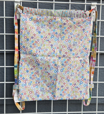 Cotton Drawstring Tote - Rainbow Gears