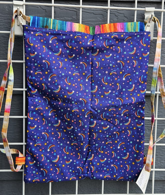 Cotton Drawstring Tote - Shooting Stars