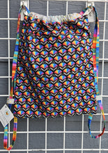 Load image into Gallery viewer, Cotton Drawstring Tote - Rainbow Bloom