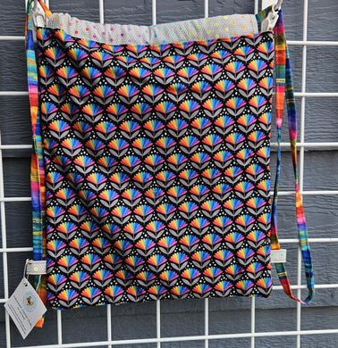 Cotton Drawstring Tote - Rainbow Bloom