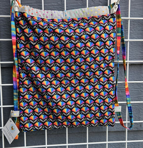 Cotton Drawstring Tote - Rainbow Bloom