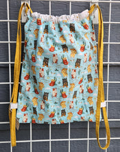 Load image into Gallery viewer, Cotton Drawstring Tote - Cowboy Hamsters