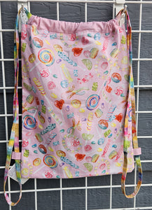 Cotton Drawstring Tote - Pink Candy