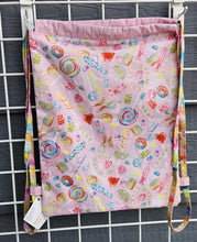 Load image into Gallery viewer, Cotton Drawstring Tote - Pink Candy