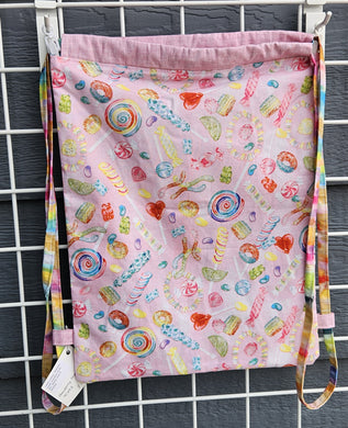 Cotton Drawstring Tote - Pink Candy