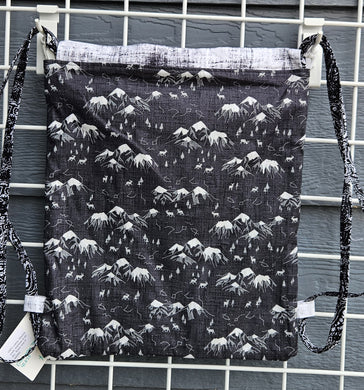 Cotton Drawstring Tote - Stags & Constellations