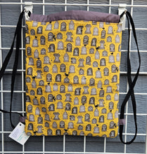 Load image into Gallery viewer, Cotton Drawstring Tote - Tombstones