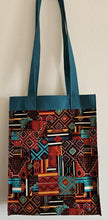 Load image into Gallery viewer, Large Market Tote with Pocket - Red Southwest
