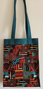 Large Market Tote with Pocket - Red Southwest