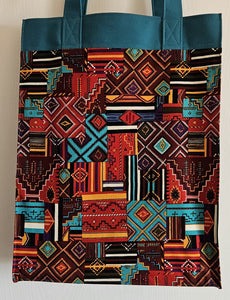 Large Market Tote with Pocket - Red Southwest
