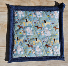 Load image into Gallery viewer, Pot Holders - Dogs on Green