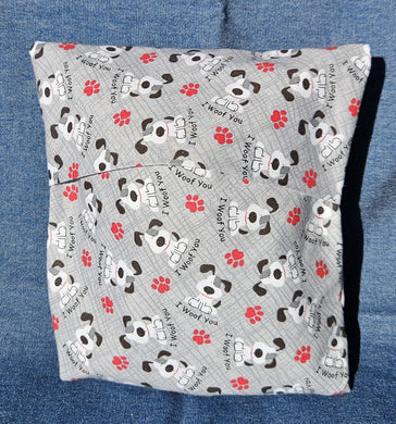 Reusable Popcorn Bag - I Woof You