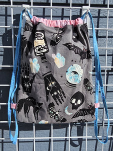 Cotton Drawstring Tote - Crystalline Spooky