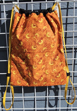 Load image into Gallery viewer, Cotton Drawstring Tote - Crescent Moons