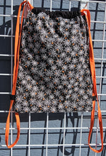 Load image into Gallery viewer, Cotton Drawstring Tote - Webs with Eyes
